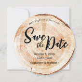 Foto van Rustic Wedding Verloving Wood Grain Kaart (Voorkant)