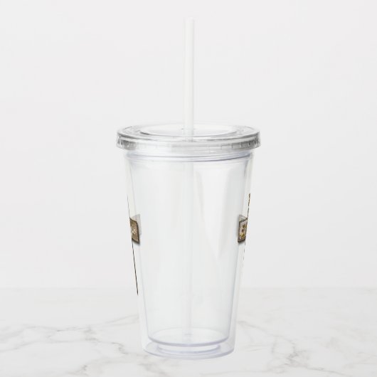 Foto van Rustic Wood Cross First Acryl Drinkbeker (Rechts)