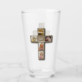 Foto van Rustic Wood Cross First Glas