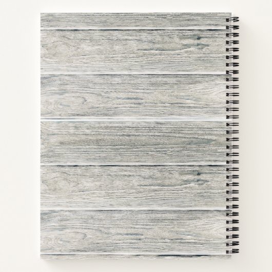 Foto van Rustic Wood Cross First Notitieboek (Achterkant)