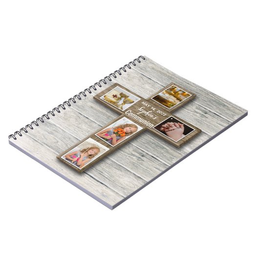 Foto van Rustic Wood Cross First Notitieboek (Linkerzijde)