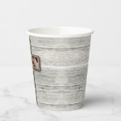 Foto van Rustic Wood Cross First Papieren Bekers (Links)