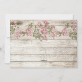 Foto van Rustic Wood Floral Gold Graduation Party Kaart (Achterkant)