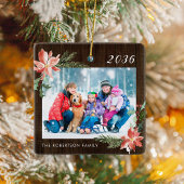 Foto van Rustic Wood Kerstfamilie Keramisch Ornament