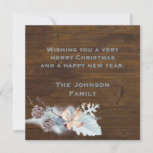 Foto van Rustic Wood Kijk Kerstmis (Achterkant)