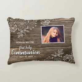 Foto van Rustic Wood Lace First Accent Kussen