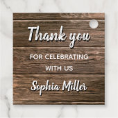 Foto van Rustic Wood Lace First Bedankjes Labels (Achterkant)