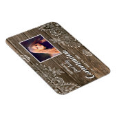 Foto van Rustic Wood Lace First Magneet (Rechterzijde)