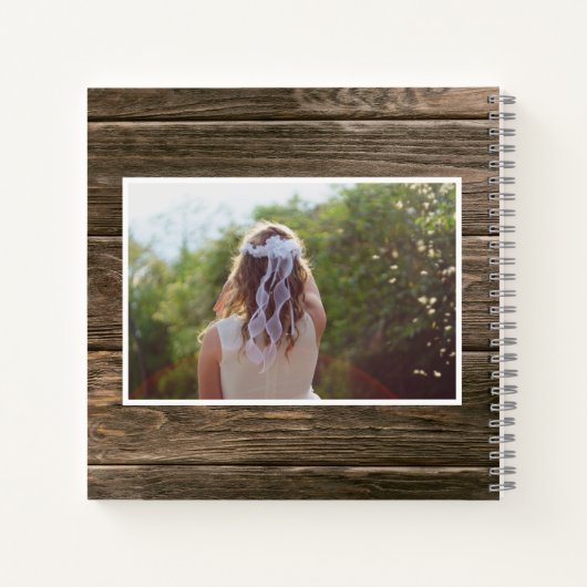 Foto van Rustic Wood Lace First Notitieboek (Achterkant)