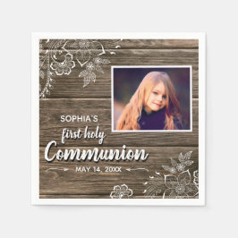 Foto van Rustic Wood Lace First Servet