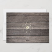 Foto van Rustic Wood String Lights Feestdagenkaart (Achterkant)