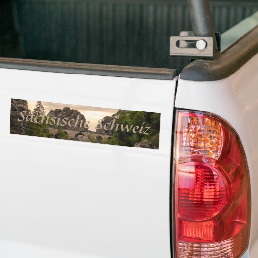 Foto van Sächsische Schweiz Bastei souvenir Bumpersticker (Op Truck)