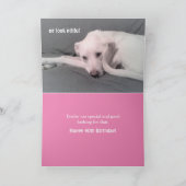 Foto van Sad Dog Hiding Behind Tail 40th Birthday Kaart (Binnen)