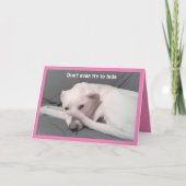 Foto van Sad Dog Hiding Behind Tail 40th Birthday Kaart (Voorkant)