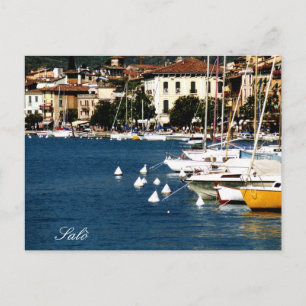 Foto van Salò Lake Garda Port en Bay Briefkaart
