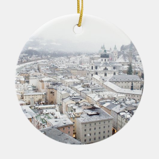 Foto van Salzburg (Oostenrijk), ik hou van Salzbur Keramisch Ornament (Voorkant)