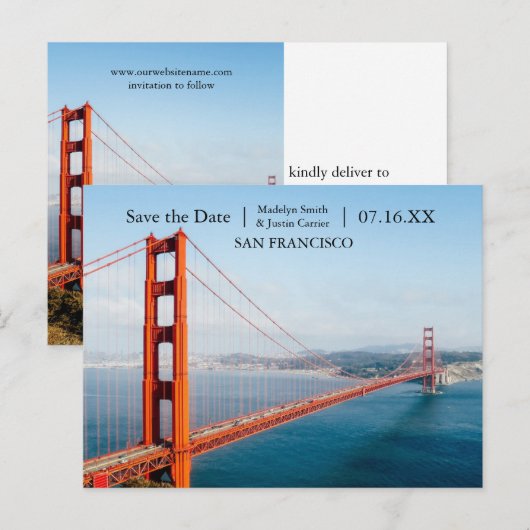 Foto van San Francisco - Save the Date Post Kaart (Voorkant / Achterkant)