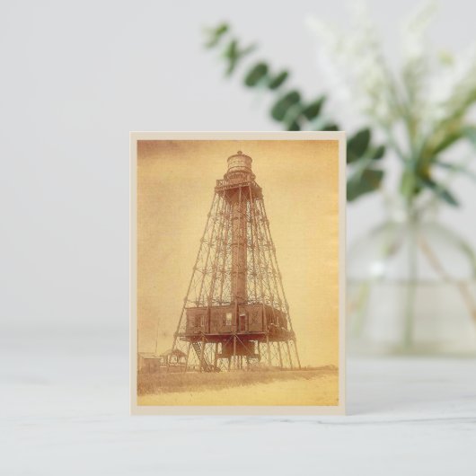  foto van Sand Key Lighthouse Florida Briefkaart (Staand voorkant)