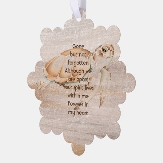 Foto van Sandy Beach Zee Turtle Ornament Kaart (Links)