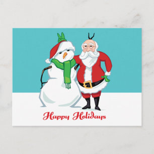 Foto van Santa Snowman Feestdagenkaart