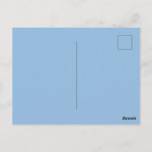 Foto van Santorini Greece Blue Domed Church Briefkaart (Achterkant)