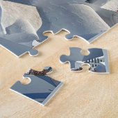 Foto van Santorini Greece Blue Domed Church Legpuzzel (Zijkant)