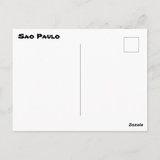  foto van Sao Paulo Bus Terminal Briefkaart (Achterkant)