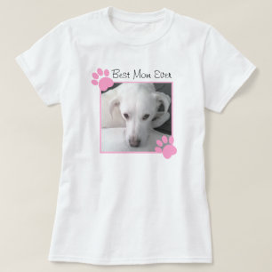 Foto van Schattige Dog Pink Paws Best Mom Ever Whi T-shirt