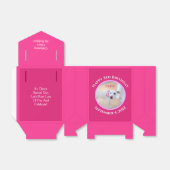 Foto van Schattige Puppy Dog Wearing Hot Pink Scar Bedankdoosjes (Uitgevouwen)