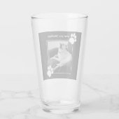 Foto van Schattige Talking Dog Paws en Bericht Zwa Glas (Achterkant)