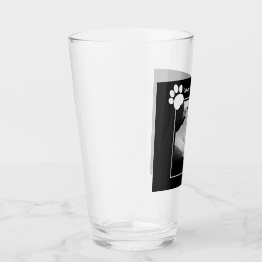 Foto van Schattige Talking Dog Paws en Bericht Zwa Glas (Rechts)