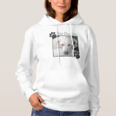 Foto van Schattigee Witte Hondenpoten Beste Mam Hoodie (Voorkant)
