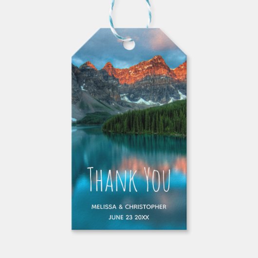Foto van schilderachtig berglandschap - Hartelijk Cadeaulabel (Voorkant)