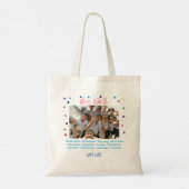 Foto van schoolklasje bedankt leraar cadeauteam tote bag (Achterkant)