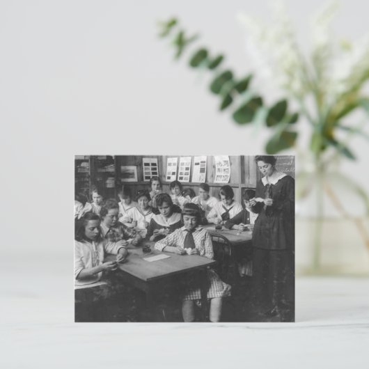  foto van schoolmeisjes briefkaart (Staand voorkant)