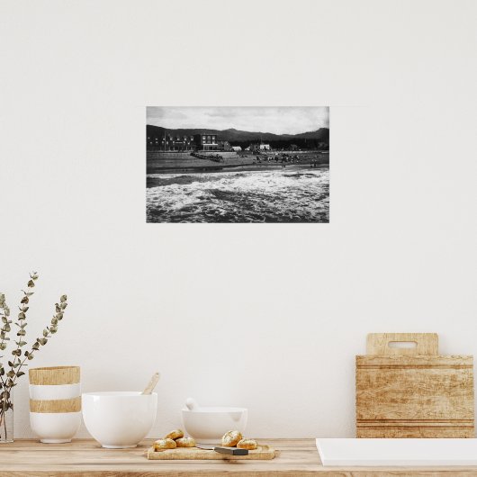 Foto van Seaside, Oregon Beach en Hotel Moore Poster (Keuken)