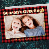 Foto van Seizoensgrietings Pset Pattern Folie Feestdagenkaart