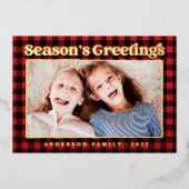 Foto van Seizoensgrietings Pset Pattern Folie Feestdagenkaart (Voorkant)