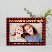 Foto van Seizoensgrietings Pset Pattern Folie Feestdagenkaart (Staand Voorkant)