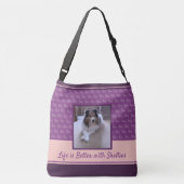Foto van Shetland Sheepdog op Paars en roze Crossbody Tas (Achterkant)