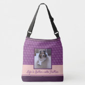 Foto van Shetland Sheepdog op Paars en roze Crossbody Tas (Voorkant)