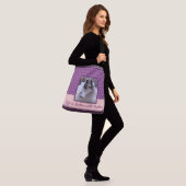 Foto van Shetland Sheepdog op Paars en roze Crossbody Tas (Op model)