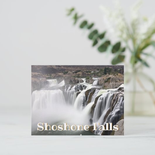 Foto van Shoshone-waterval met lange belichtingsti Briefkaart (Staand voorkant)