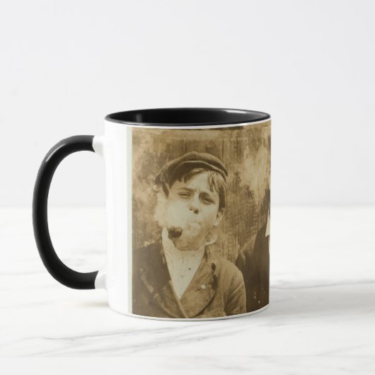  foto van sigaren van nieuwkomers mok (Links)