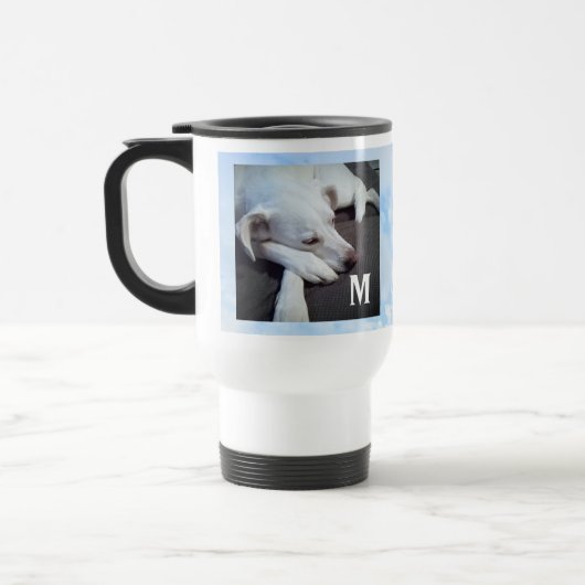 Foto van Sleeping Dog Blue Sky Bible Verse Initiaa Reisbeker (Links)