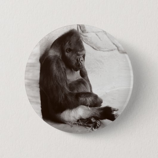 Foto van Sleeping Gorilla Ronde Button 5,7 Cm (Voorkant)