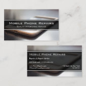 Foto van Smart Phone op bureau - Visitekaartje (Voorkant / Achterkant)