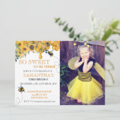 Foto van So Sweet Bee Honey Birthday Kaart (Staand voorkant)