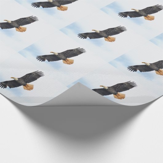 Foto van Soaring Bald Eagle Wildife Cadeaupapier (Hoek)