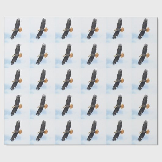 Foto van Soaring Bald Eagle Wildife Cadeaupapier (Vlak)